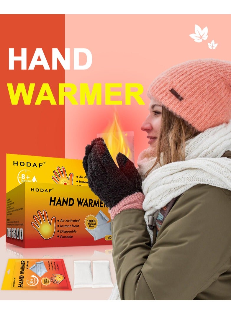 Hodaf 40Pairs Hand Warmers,Body Warmers,Winter Foot Warmers for Skiing,Camping, Hiking or Fishing - Image 2