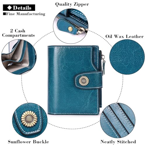 FALAN MULE Small Wallet for Women Leather Bifold Compact Small Womens Wallet with RFID Blocking - Image 5