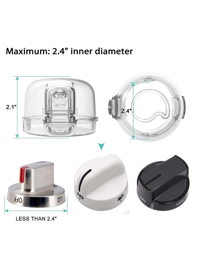 GRENFU Mom's Choice Gold Awards Winner - Stove Knob Covers for Child Safety (5 + 1 Pack) Double-Key Design and Upgraded Universal Size Gas Knob Covers Clear View Childproof Oven Knob Covers for Kids and Pets - Image 3