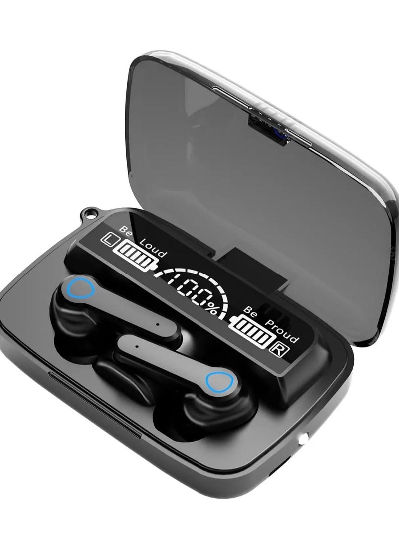 Generic Bluetooth Headset - M 19 TWS - Noise Cancelling - Waterproof - Works with All Phones - In-Ear - Black  - Image 1