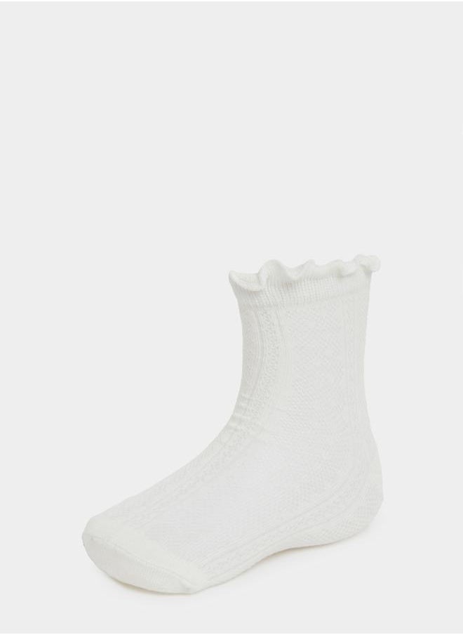 Styli Lettuce Edge Knit Socks  - Image 1