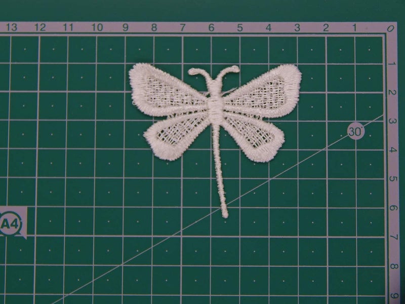 ORIENT LACE CRAFT EcruEmbroidered Sew On Butterfly Patch for SuitsSaree Dupatta Qty 10 PcsUsed As BordersDesigner Embroidery PatchAppliqueSewing Supplies3D Polyester Lace Patch WorkDIY Art Craft Small 