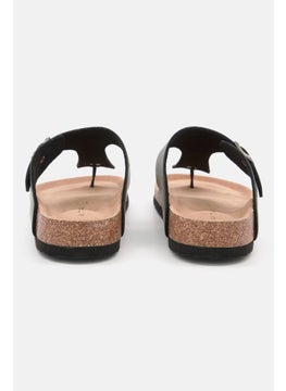 Tahari Men Slip On Synthetic Leather Cork Sandals, Army Green  - Image 4