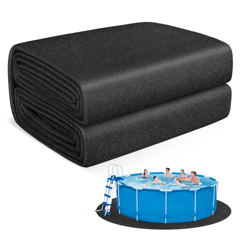 MJZ Thickened Pool Liner Pad for Above Ground Pool, 15 FT Round Under Pool Mat Padding, Pool Ground Pad Mat Under Pool for Pool Bottom, Prevent Punctures, Extend Liner Life - Image 1