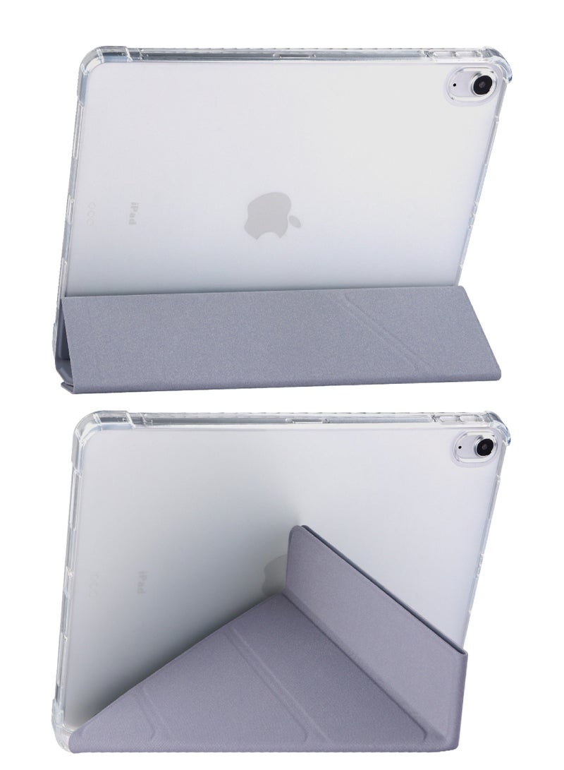 روك بو آي باد الهواء 5 / 4 ( 2022 / 2020 5 / 4 جيل 10.9 بوصة ) حالة واقية ، مع حامل القلم ، شفافة الغطاء الخلفي ، رقيقة جدا واقية من الصدمات الكمبيوتر اللوحي ، التلقائي الصحوة / النوم - Image 2