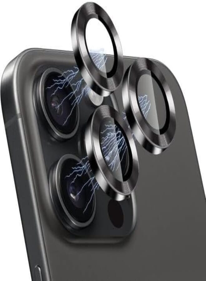 Next Next Store Camera Lens Protector Compatible with iPhone 14 Pro – Metal Cover with 9H Tempered Glass, Scratch Resistant, Shockproof, High Definition, Full Protection, 3 Pack