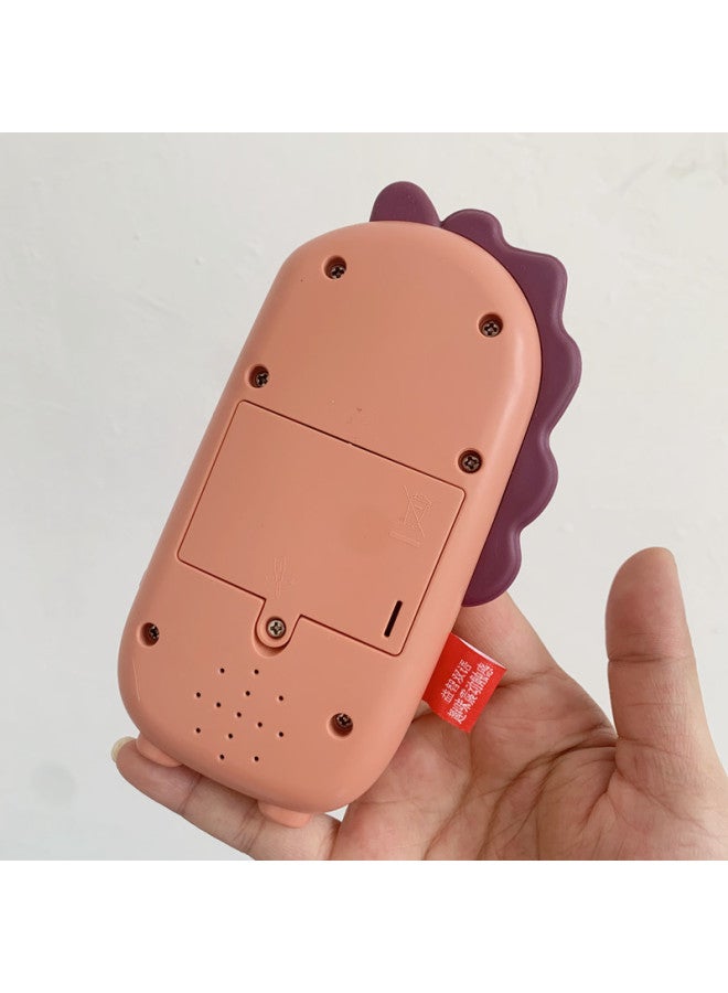 Baby Intelligence Bilingual Dinosaur Vibration Mobile Phone Can Bite Silicone Baby Early Education Simulation Phone Toy Small Mobile Phone - Image 5