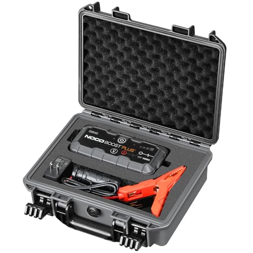 LOTOCASE Case for NOCO Boost GB40 & GB20 – Waterproof Hard Shell Carrying Case with Custom Pre-Cut Foam, Shockproof Protective Travel Box Compatible with NOCO GB40/GB20 UltraSafe Jump Starter (Case Only) - Image 1
