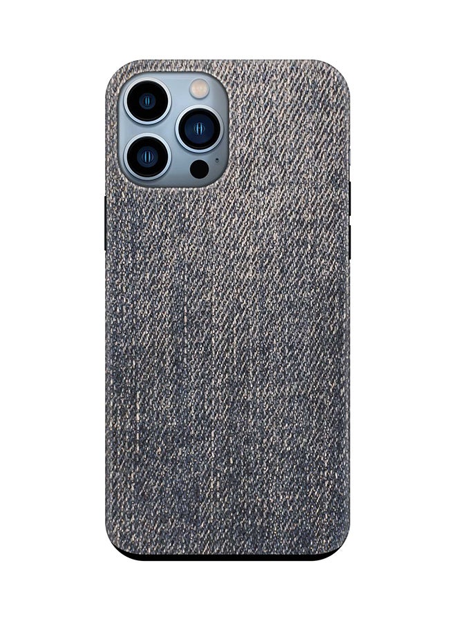 Stylizedd Tough Pro Case for iPhone 15 Pro Max Dual Layer Hybrid PC TPU Customized Mobile Cover Matte Finish Phone Case - Dark Denim Print - Image 1