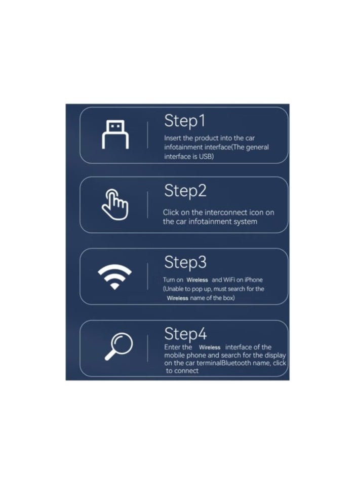 ماركة غير محددة - محول Carplay لاسلكي صغير 2 في 1 مع بلوتوث 5.0 وواي فاي للسيارات السلكية CarPlay/Auto - Image 1