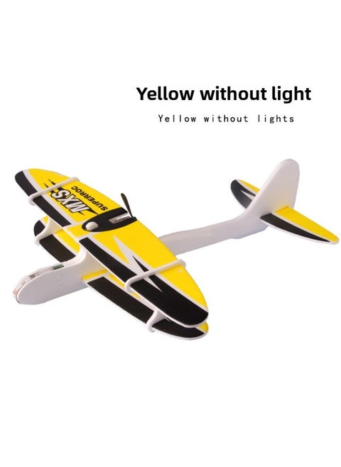 USB Charging Electric Hand Throwing Foam Aircraft Children's Assembled Biplane Glider Boys Outdoor Model Plays Source-Color:Wasp Without Lights-Specifications:Two Shelves (remarks On Color) Are Sent Randomly Without Remarks
