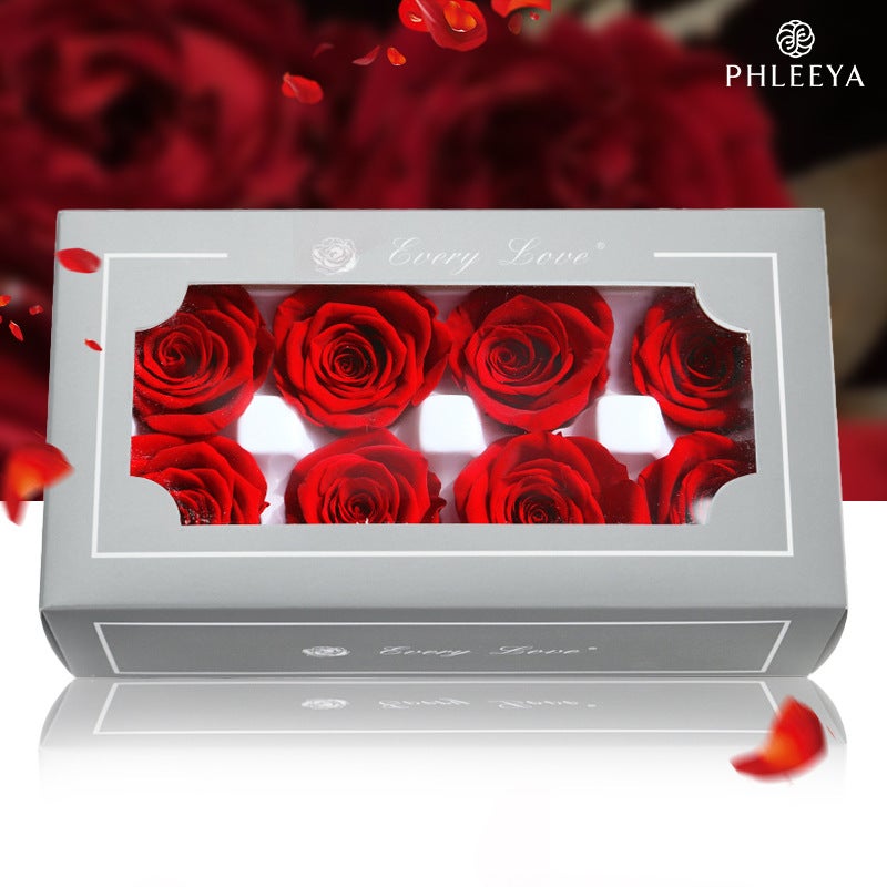 Eternal Flower Rose Flower Head Diy Material 4-5Cm8 Finished Bouquet Gift High Sense Dried Flowers Flowers - Image 5