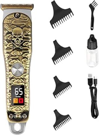 HOME GOLD Professional Hair Shaver & Clipper, Stainless Steel Blade, Extended 120-Minute Runtime, Precision Sharp Cuts, HG-903 (Gold B) - pzsku/ZBA24426BD9E034D1B692Z/45/_/1722279684/436abd1c-3bad-4de2-8f12-2c691fdf6ea4