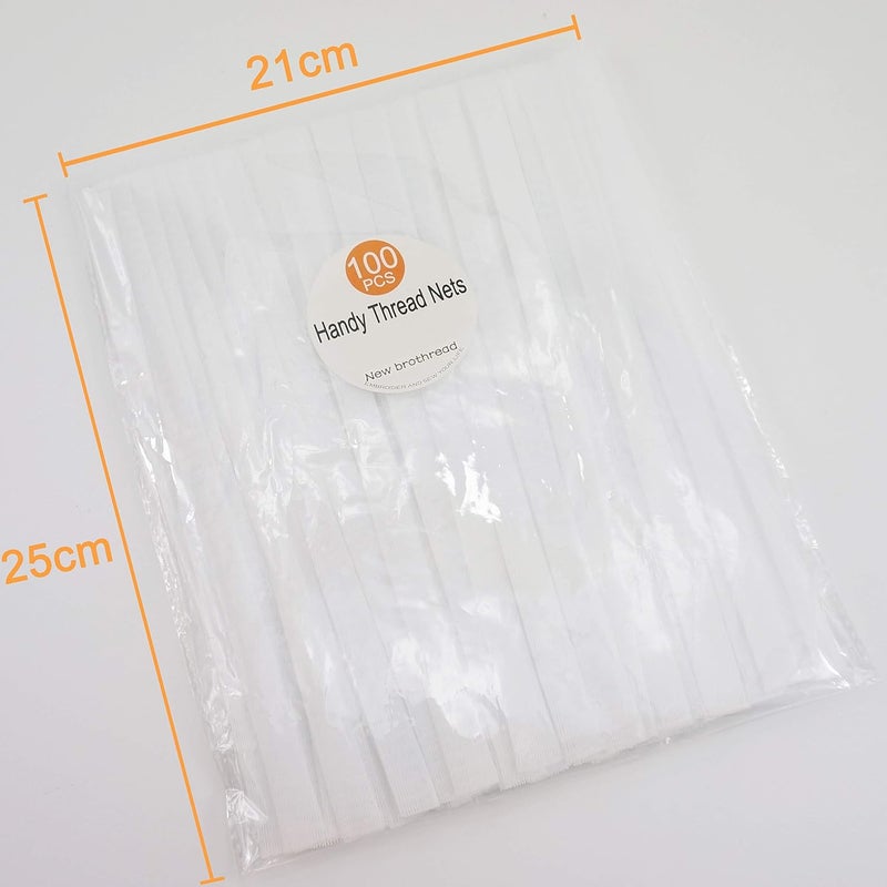 New brothread 100pcs Thread Net Spool Saver for Different Sizes of Embroidery Sewing Quilting and Serger Thread Spools/Cones - 9.8" (25cm) Long Each Piece - Image 4