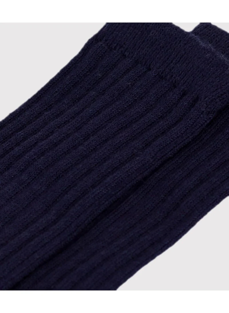 Petit Bateau Babies' wool and cotton long socks.