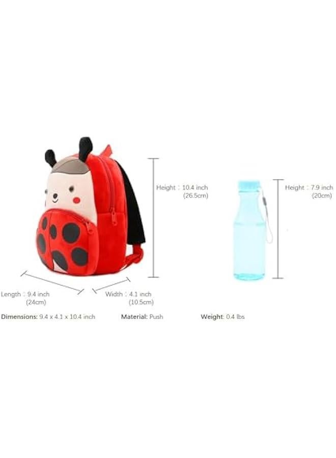 NICE CHOICE Cute Toddler Backpack Toddler Bag Plush Animal Cartoon Mini Travel Bag for Baby Girl Boy 2-6 Years(Beetle) - Image 5