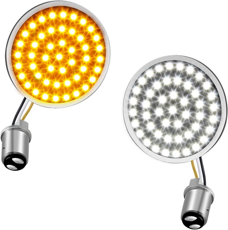 NTHREEAUTO 2 Inch Bullet LED Turn Signals - 1157 Switchback Running Light Panel for Harley Motorcycles - Image 1