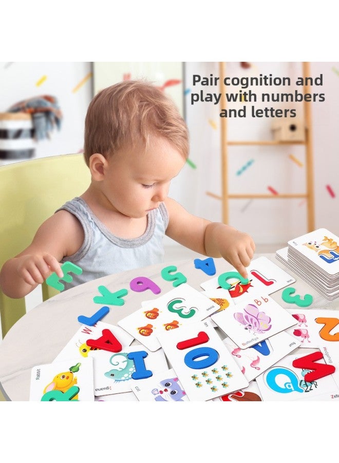 ألعاب تنمية ذكاء الطفل التنوير الأبجدي الرقمي ألعاب تطوير ذكاء الطفل بالجملة-اللون: Xhn-بطاقة مطابقة أبجدية رقمية - Image 3