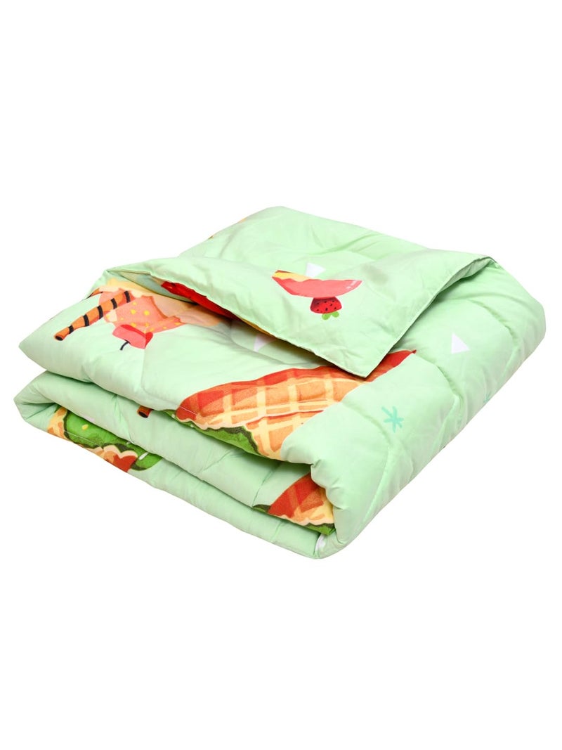 Clasiko Babies & Kids All Season Reversible Comforter; 200 GSM; 0-8 Years; Size - 45x60 Inches; Ice Cream Cones - Image 3