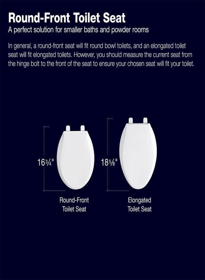KOHLER K-4639-K4 Cachet Quiet-Close with Grip-Tight Bumpers Round-front Toilet Seat, Cashmere - Image 3