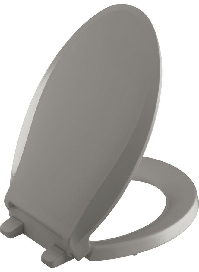 KOHLER K-4639-K4 Cachet Quiet-Close with Grip-Tight Bumpers Round-front Toilet Seat, Cashmere - Image 1