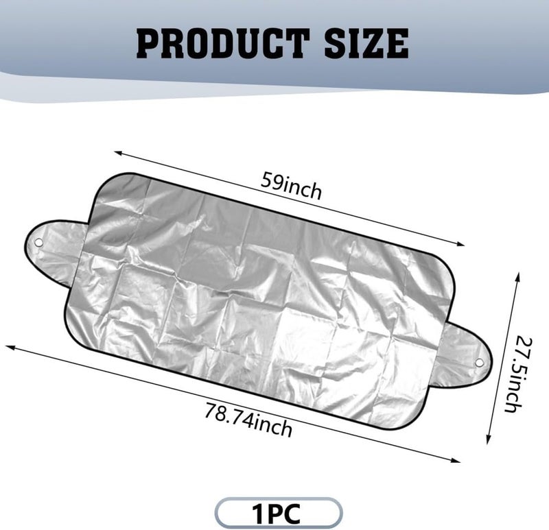 Excefore Car Windshield Sunshade, Reflective Sunshade, Foldable Can Block Ultraviolet Rays, Sunscreen Heat Insulation And Car Cooling Accessories, Keep The Car Cool, Suitable For Cars, Trucks, Suvs- Silver - Image 2