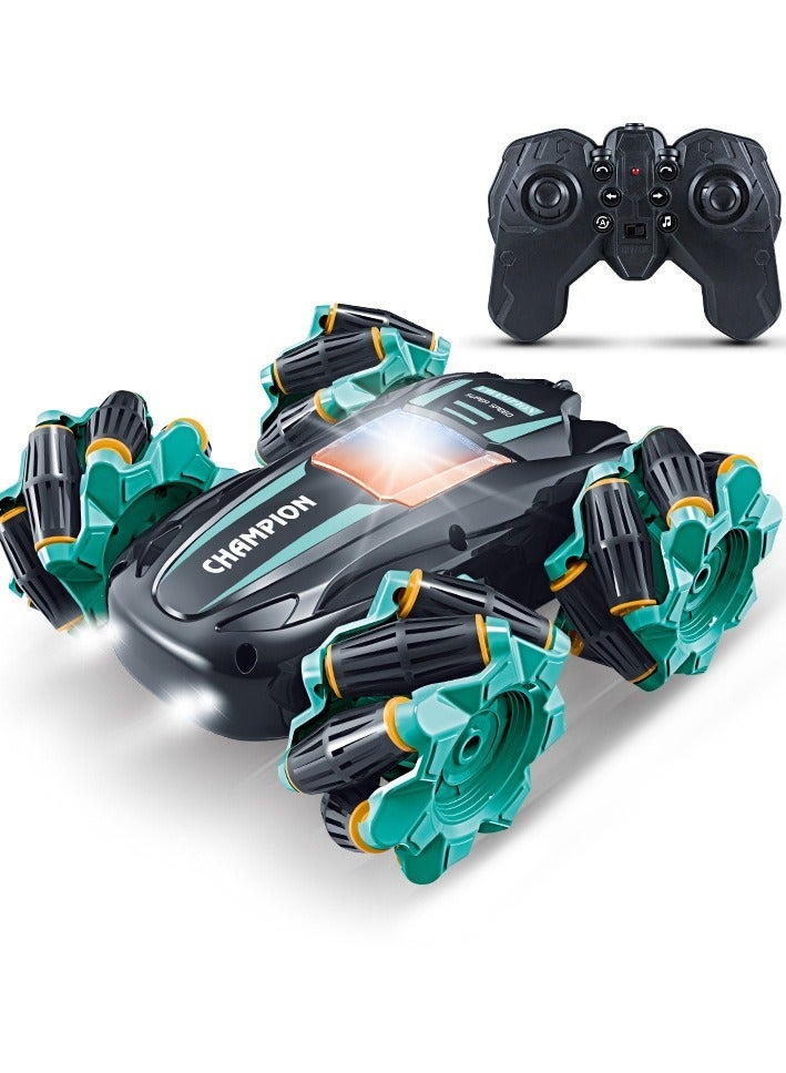 ميكسد لعبة سيارة للتحكم عن بعد مع الضوء والموسيقى ، سيارة سباق الانجراف للتحكم في الراديو مزدوجة الجانب 2.4 جيجاهرتز ، سيارة حيلة RC لاستشعار الإيماءات ، مناسبة لمختلف الطرق ، هدية مثالية للأطفال الذين تتراوح أعمارهم بين 8+ - Image 1