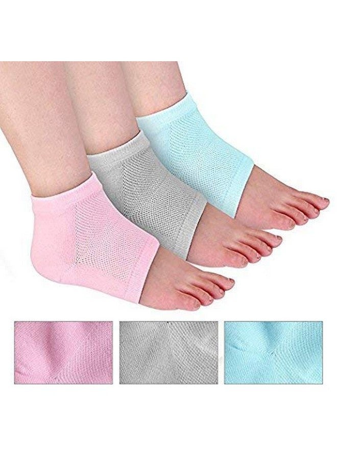 Mezon's Breathable Moisturizing Unisex Gel Heel Socks For Dry Hard Crack (Free Size) - Image 1