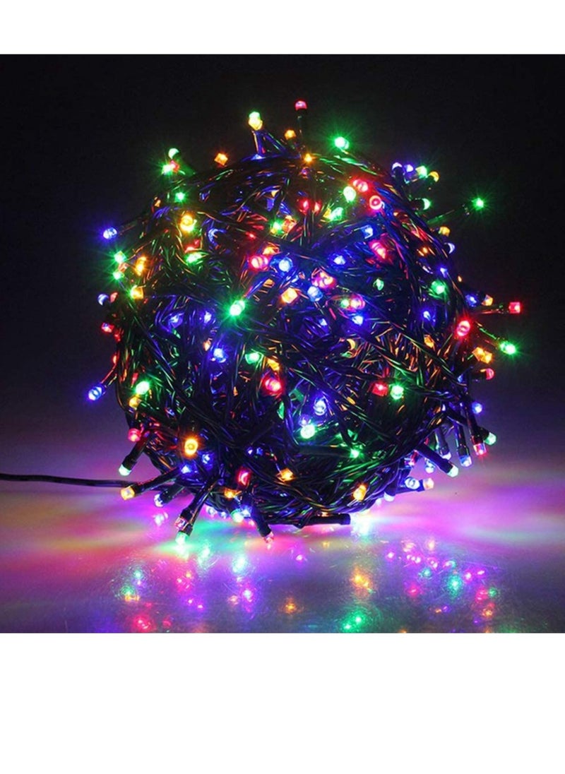 PAMEER - Multicolor LED String Lights with Black Wire and Plug-in 30mtr Length 300 LED Strip Home Decorative Lights for Christmas EID Ramadan Diwali and Wedding Parties Decoration Box Button Control 8 Modes - Image 1