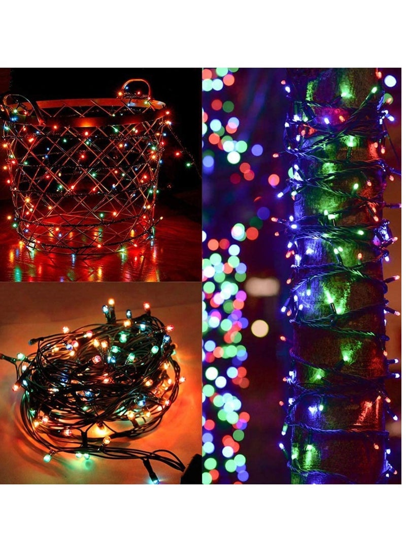 PAMEER - Multicolor LED String Lights with Black Wire and Plug-in 30mtr Length 300 LED Strip Home Decorative Lights for Christmas EID Ramadan Diwali and Wedding Parties Decoration Box Button Control 8 Modes - Image 1