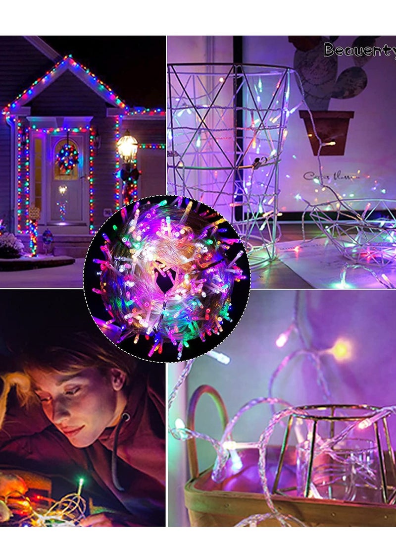 PAMEER - Multicolor LED String Lights with Black Wire and Plug-in 30mtr Length 300 LED Strip Home Decorative Lights for Christmas EID Ramadan Diwali and Wedding Parties Decoration Box Button Control 8 Modes - Image 1