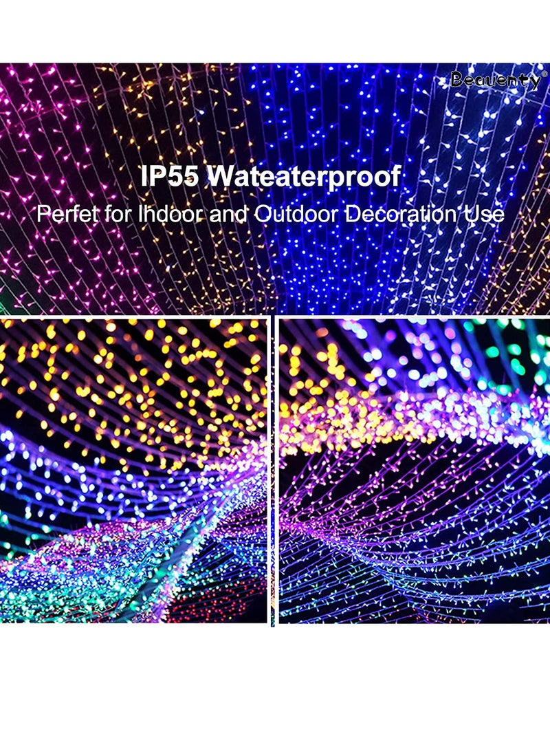 PAMEER - Multicolor LED String Lights with Black Wire and Plug-in 30mtr Length 300 LED Strip Home Decorative Lights for Christmas EID Ramadan Diwali and Wedding Parties Decoration Box Button Control 8 Modes - Image 1