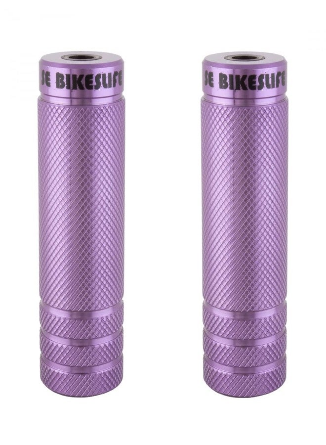 SE BIKES WHEELIE PEGS 98mm PURPLE STEEL 35mm DIAMETER