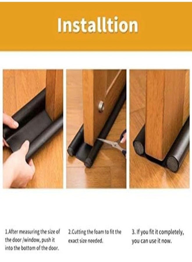 Feyora PVC Door Guard Gap Filler for Door Bottom Seal Strip - Sound-Proof, Reduce Noise, Energy Saving Door Stopper for Reduce Door Dust, Door Guard for Home (Pack of 5) - Image 2