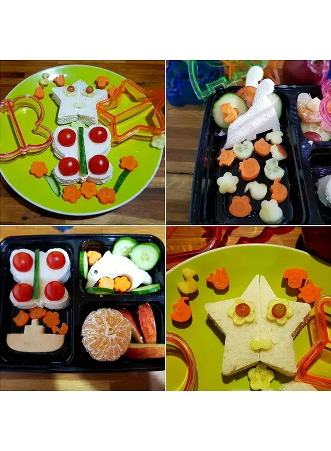 4pcs Sandwich Cutters Pancake Makers Dinosaur Butterfly Dolphin Heart Shape DIY Cookie Bento Box Accessories - Image 4