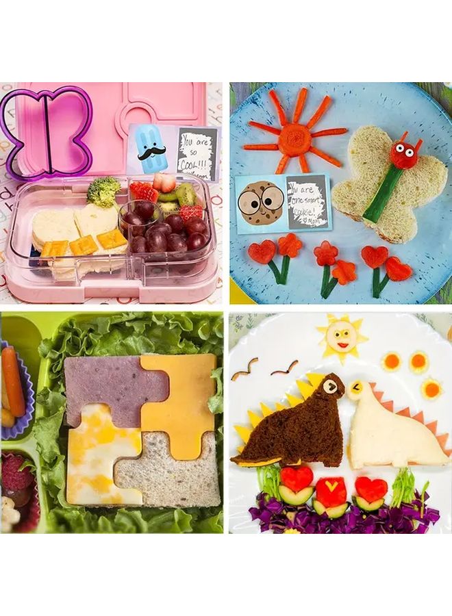 4pcs Sandwich Cutters Pancake Makers Dinosaur Butterfly Dolphin Heart Shape DIY Cookie Bento Box Accessories - Image 5