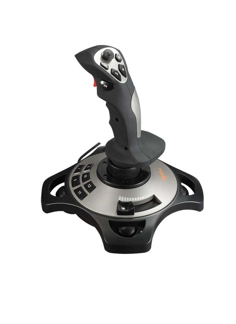 3D Pro Joystick, Flight Simulator Gamepad Controller, Comfortable Hand Grip Durable Gaming Joystick, PC Flight Simulation Cockpit Stick For PC Desktop Gaming, (1pc, Black)  - Image 1