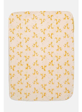 Bon Bebe Toddlers Unisex Graphic Print Plush Baby Blanket, Yellow  - Image 1