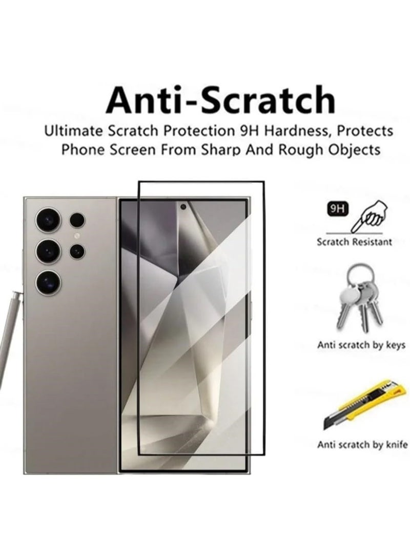 Samsung Galaxy S24 Ultra ESD Anti Static Premium Tempered Glass Screen Protector With Fingerprint Support With Black Frame - Image 4