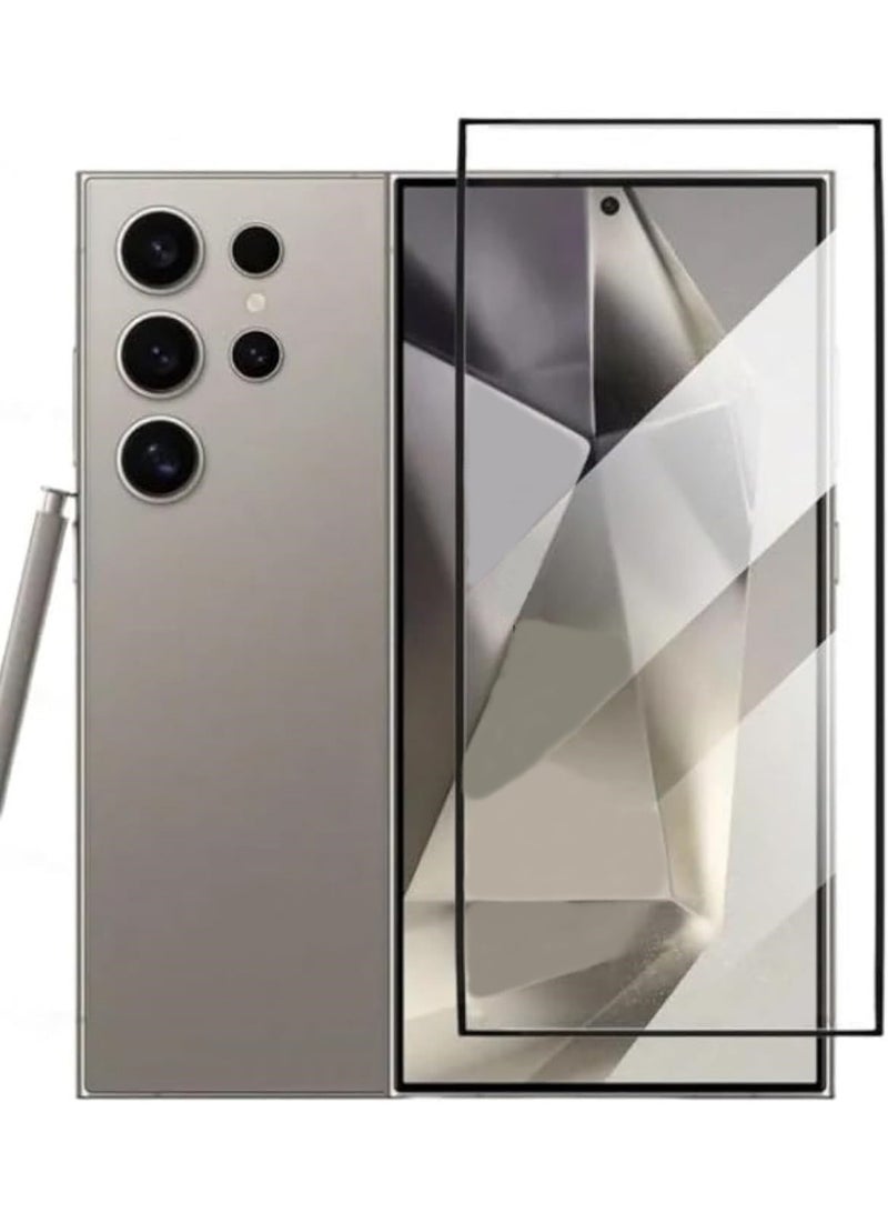 Samsung Galaxy S24 Ultra ESD Anti Static Premium Tempered Glass Screen Protector With Fingerprint Support With Black Frame - Image 2