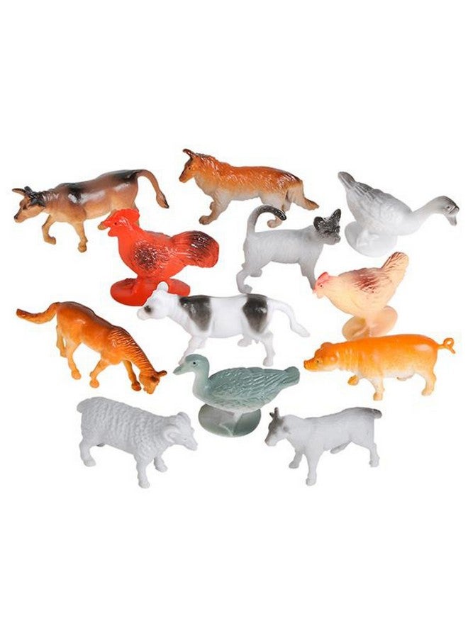 Unipak 12" Plush Red Barn Playset With 5 Beanie Animals -Lamb, Pig, Cow, Gray Horse And Brown Horse + 5 Bonus Farm Animal Figures - Image 3