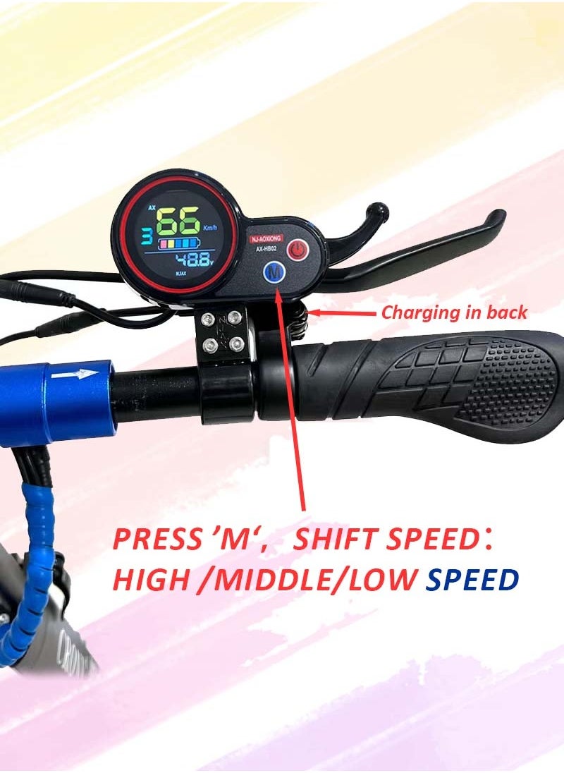 Crony - V10 Pro High-Speed Electric Scooter – 1200W Motor, 36V/12AH Battery, Triple LED Headlamps, Front & Rear Suspension, Deep Tread Anti-Slip Off-Road Tires, 120KG Load Capacity, Fast Disc Brakes, Aluminum Alloy Frame, High configuration E-Bike, Foldable skateboard, Powerful E-Scooter，Black - Image 1