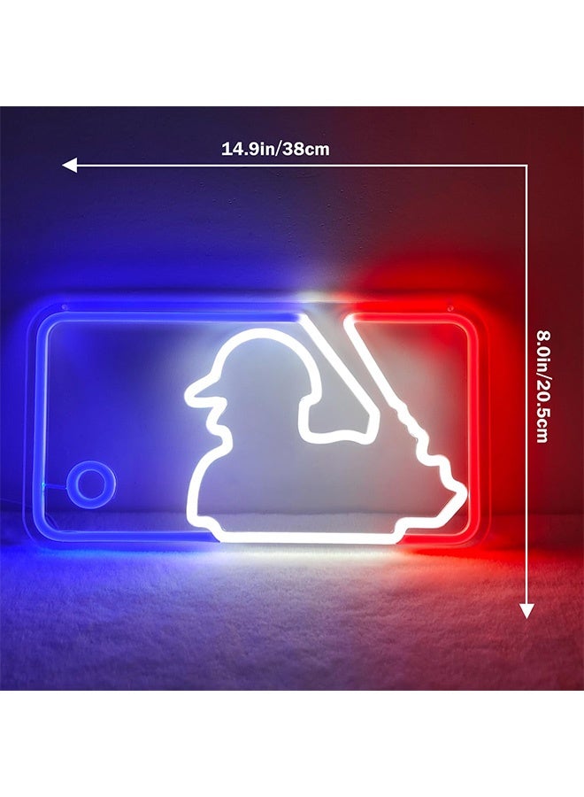Peachjoy Baseball Neon Signs Neon Lights Signs Light Up Signs for Wall Dimmable LED Signs for Bedroom Boys Room Sport Club Bar Baseball Neon Wall Signs Light Wall Art Decor  - Image 2