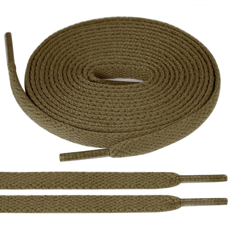 Handshop Flat Shoelaces 5/16" - Shoe Laces Replacements For Sneakers and Athletic Shoes Boots Army Green 36 inch (91cm) - Image 5