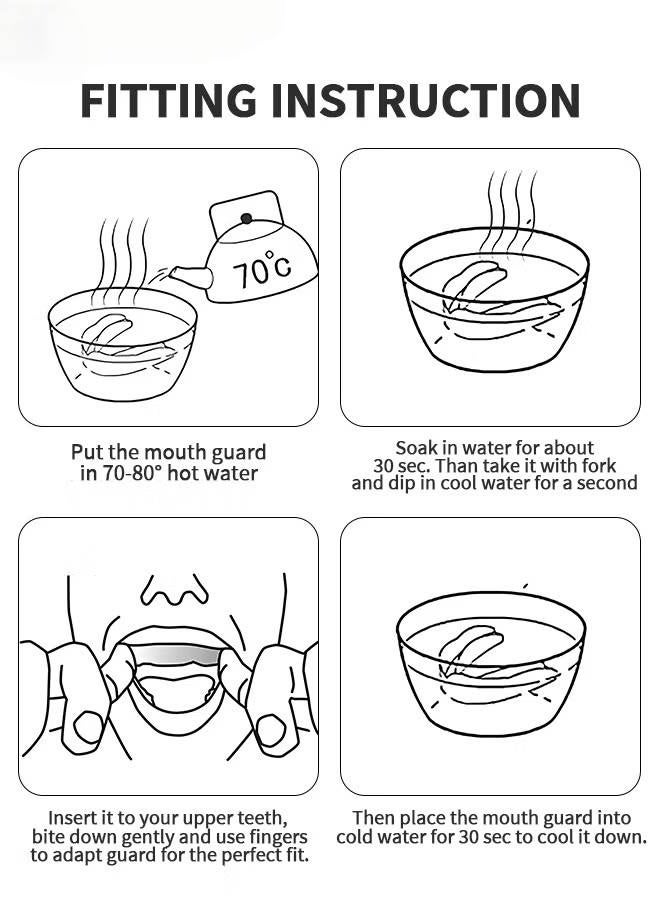 واقيات الفم الرياضية، واقيات الفم المصنوعة من مادة إي في إيه، واقيات الفم لتقويم الأسنان، واقيات الفم سليم فيت، واقي الفم مع حافظة للملاكمة وكرة السلة واللاكروس وكرة القدم وفنون القتال المختلطة - Image 4