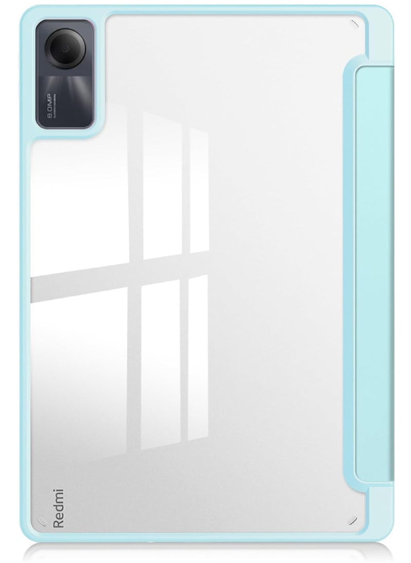 Captaintech Case for Xiaomi Redmi Pad SE 11.0 Inch Released 2023 Smart Slim Folio Stand Auto Sleep/Wake Cover with Pencil Slot Clear Transparent Back Shell  - Image 2