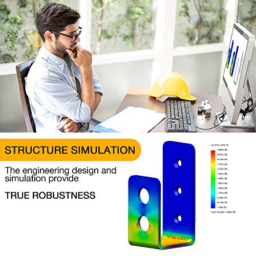 Sihnman 2x4 (1.5x3.5 inch) Door Barricade Brackets (2 pcs) | Drop Open Bar Holder Steel U Bracket for 2 by 4 Lumber as Security Door Reinforcement, Door Jammer, Tool Hanger for Home, Barn, Shed, Garage, Gate - Image 4