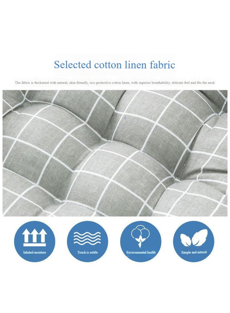 Anna Comfortable Office Cotton-Linen Breathable Round Chair Cushion - Image 4