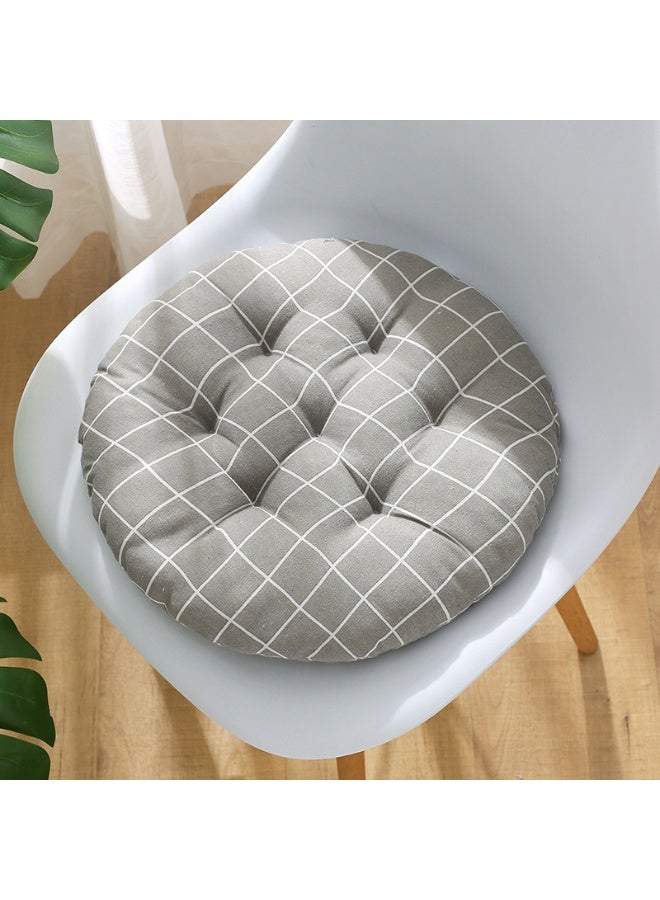 Anna Comfortable Office Cotton-Linen Breathable Round Chair Cushion - Image 2
