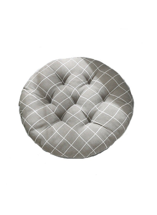 Anna Comfortable Office Cotton-Linen Breathable Round Chair Cushion - Image 1